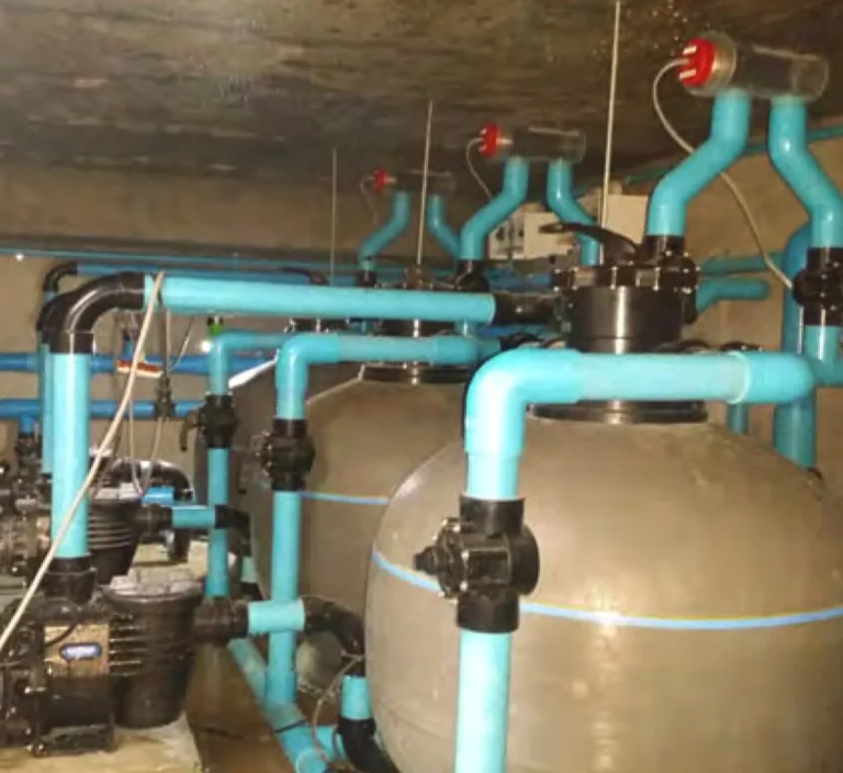 Deck level Pool plant room overview